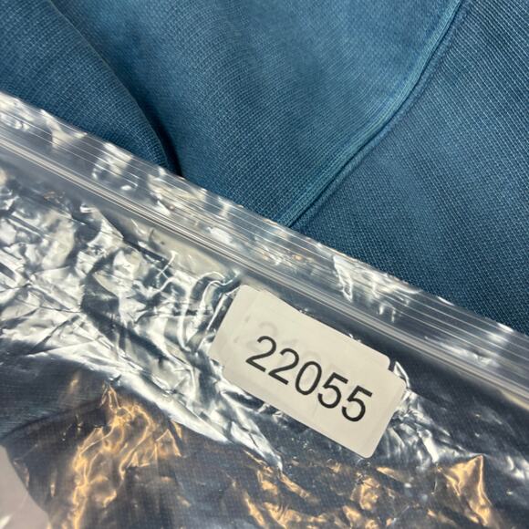 Velour Garments Blue Hoodie Men's XS Organic Cotton Minimalist - Picture 8 of 8